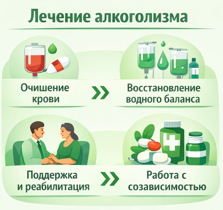 лечение алкоголизма в Алупке этапы